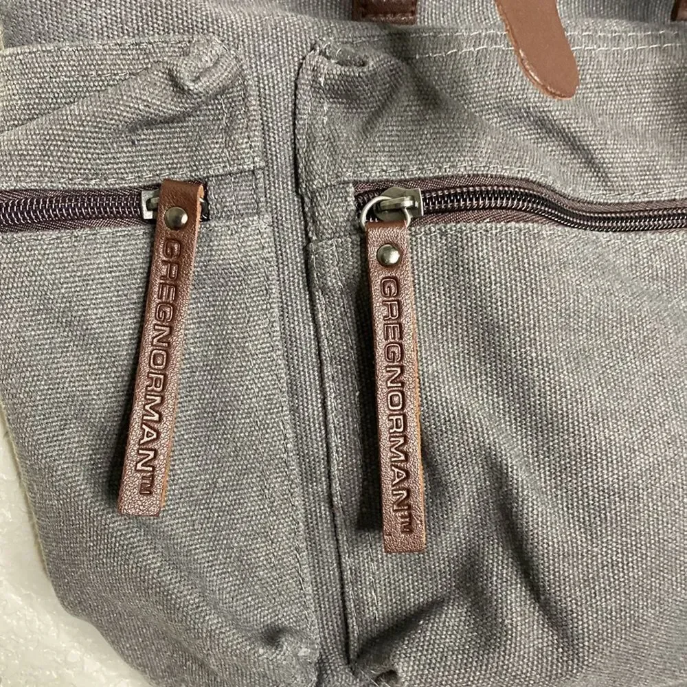 Greg Norman The Refined Traveler Canvas Backpack NWT